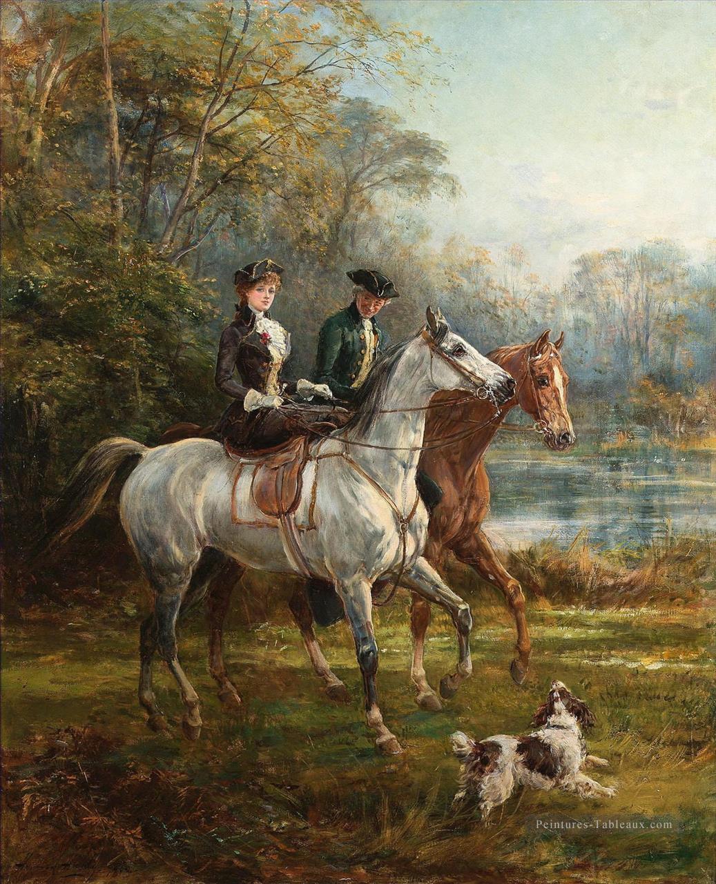 Le matin Ride 2 Heywood Hardy chasse Peintures à l'huile